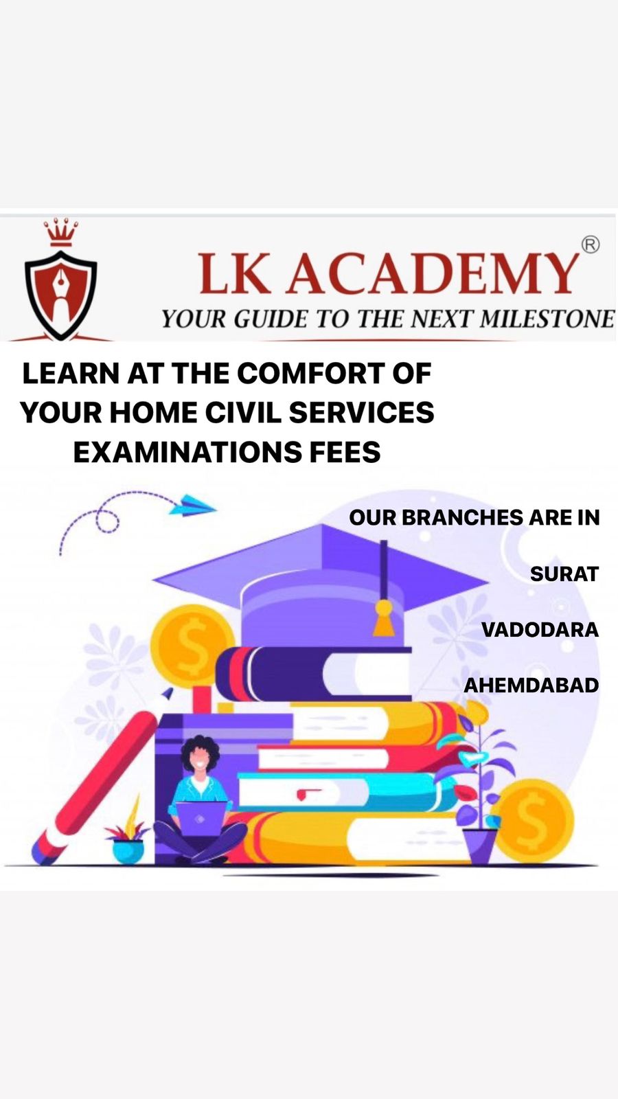 CIVIL SERVICE EXAMINATION Institute Fees In Ahmedabad, CIVIL SERVICE EXAMINATION Institute Fees In Ahmedabad